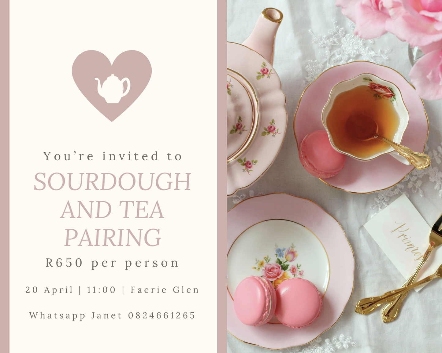 Sweet Sourdough and Luxury Tea Pairing